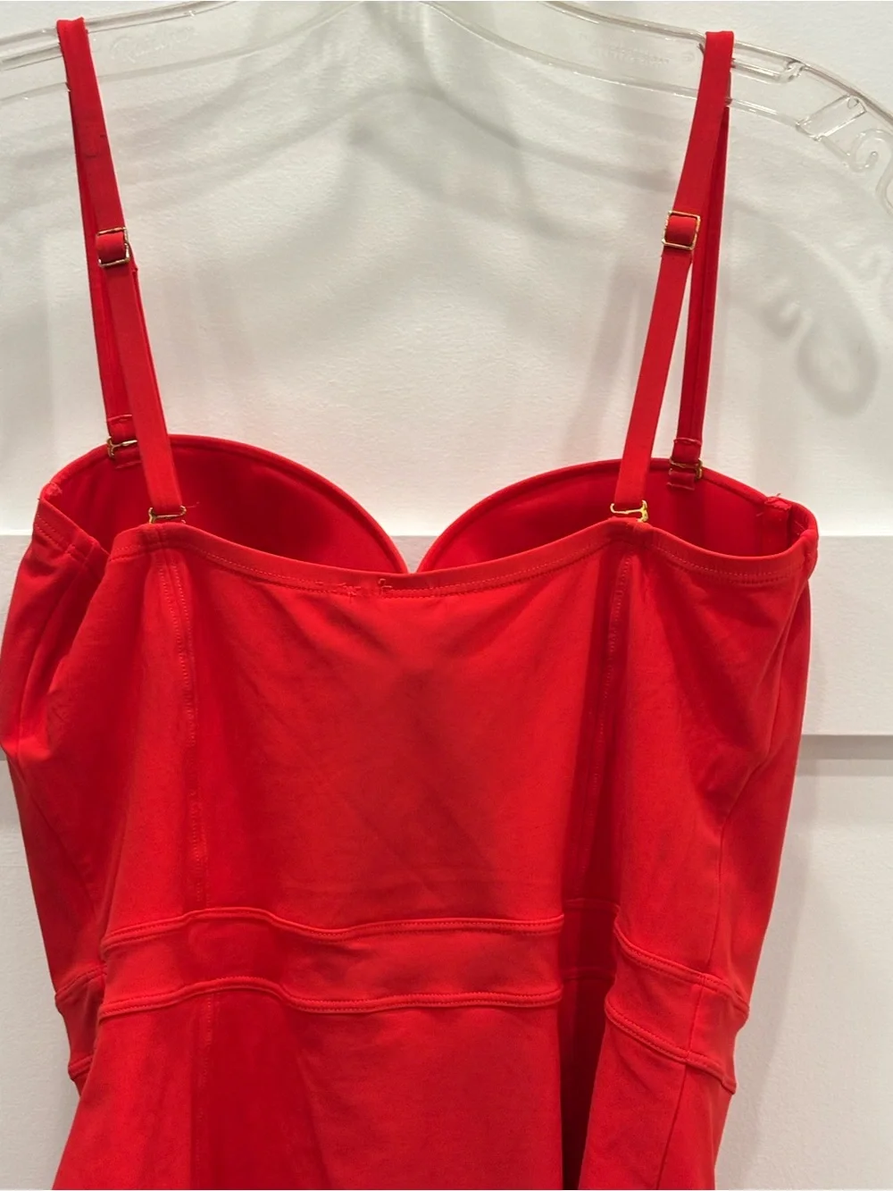 Tory Burch Lipsi Red Solid Color Retro Swimsuit with Underwire Bust